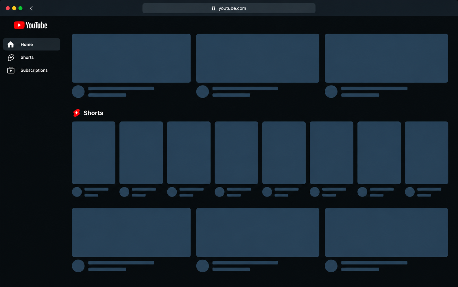 YouTube with Shorts (Before)